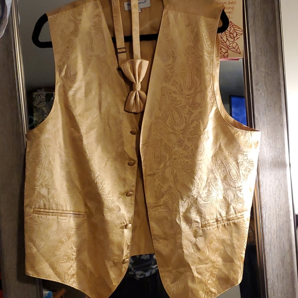 XL Mens Golden Silk Vest